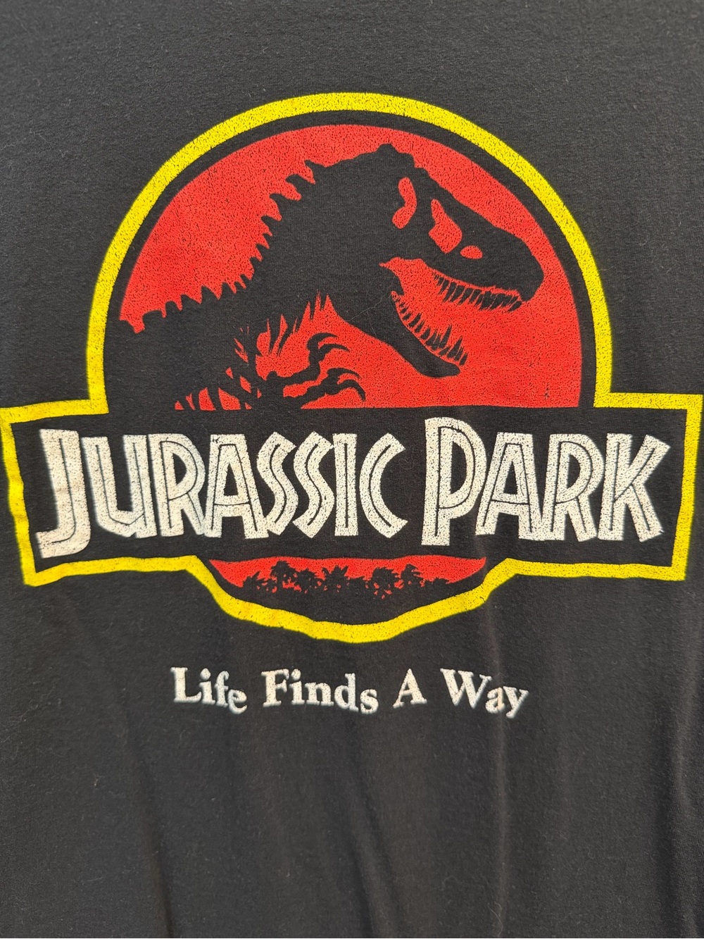Jurassic Park Graphic Tee - Black with Red Logo